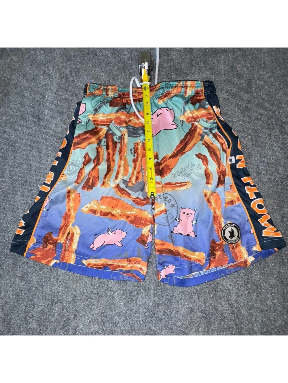 Flow Society Bacon Flow Athletic Shorts Mens MD Vtg y2k 90s Rare